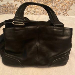 Black leather purse